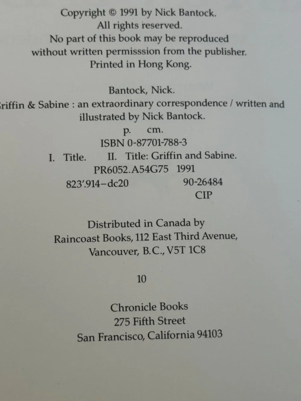 Griffin & Sabine complete hardcover